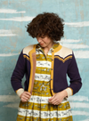 Vera Jacquard Cardigan in Navy Horse from Palava