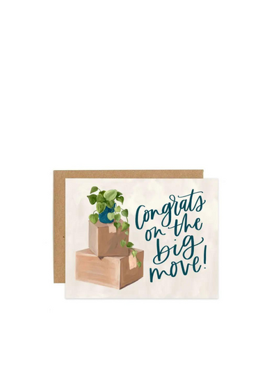 Moving Boxes Congratulations Greeting Card from 1Canoe2