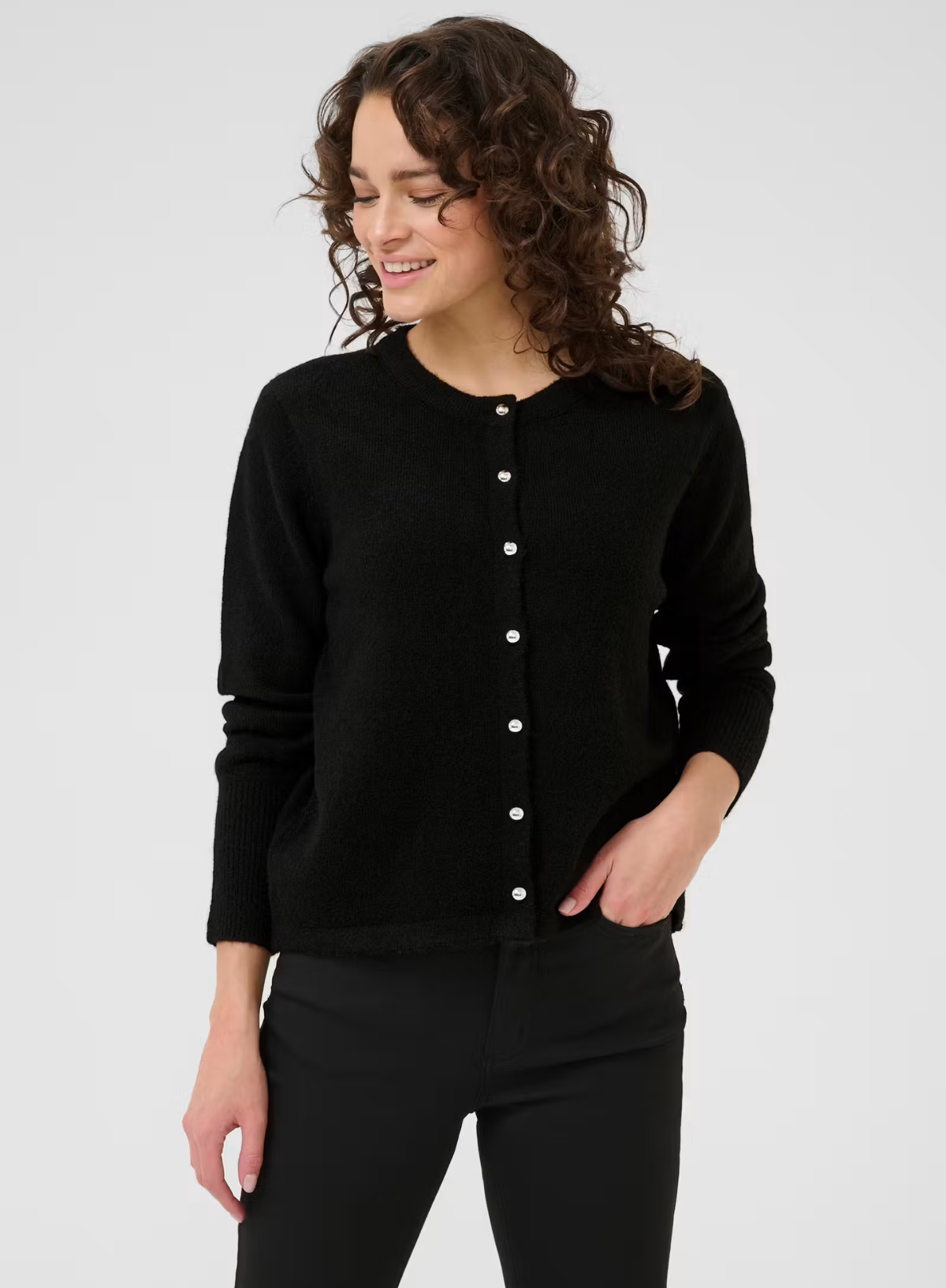 Kaffe Niel Knit Cardigan in Black