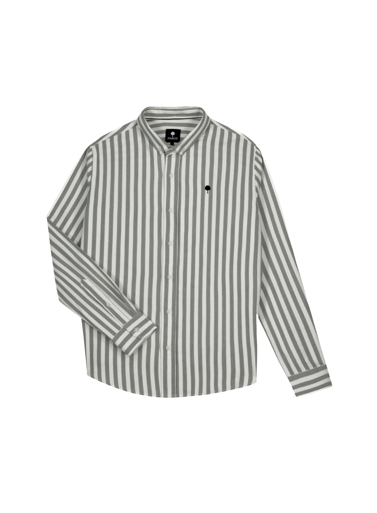 Ivoy Woven Shirt in Kaki Stripe from Faguo