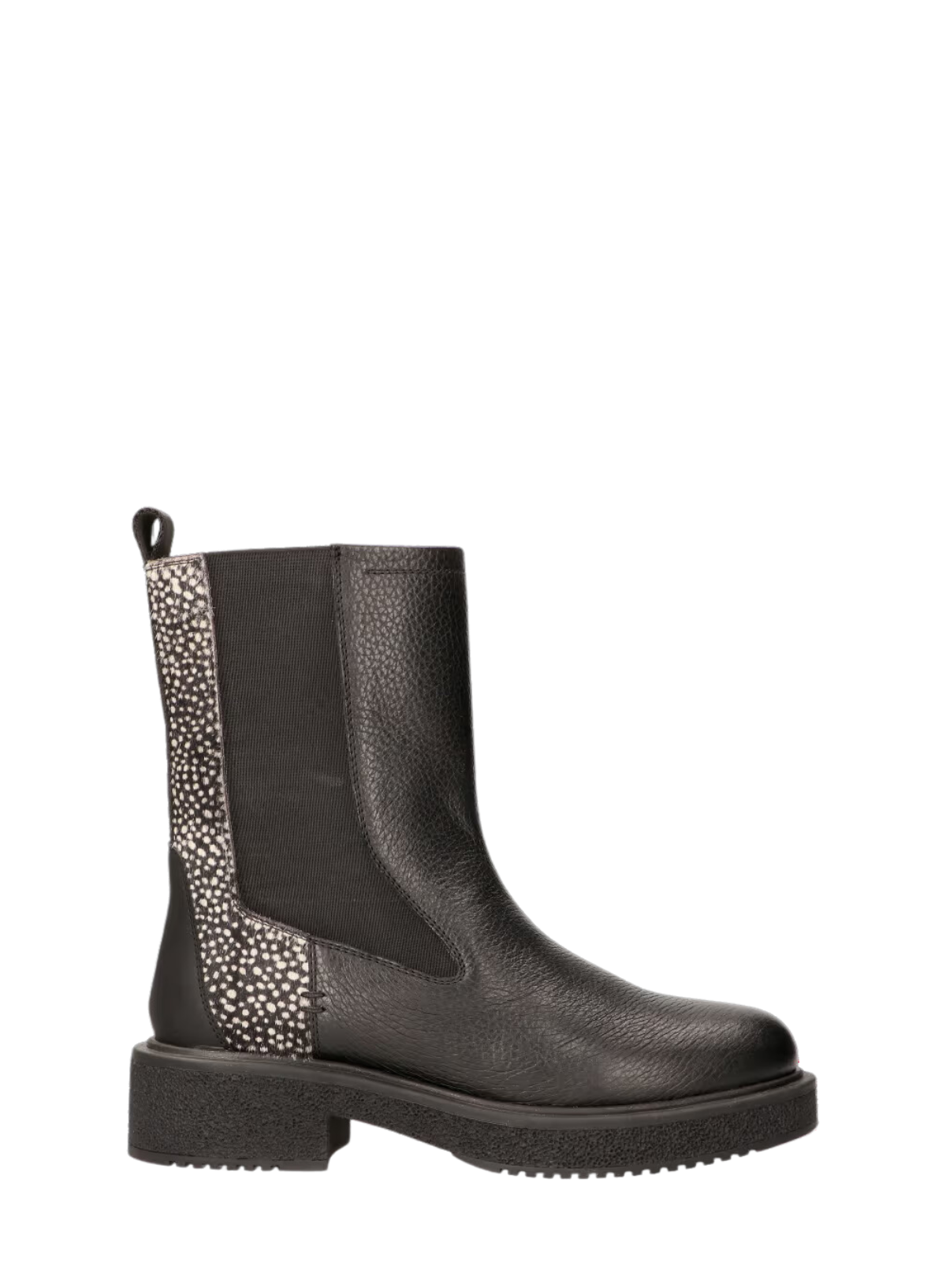 Sarah Leather Boots in Black/Pixel from Maruti