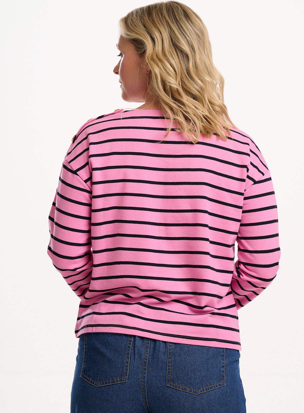 Celine Breton Top in Pink/Black, Star from Sugarhill