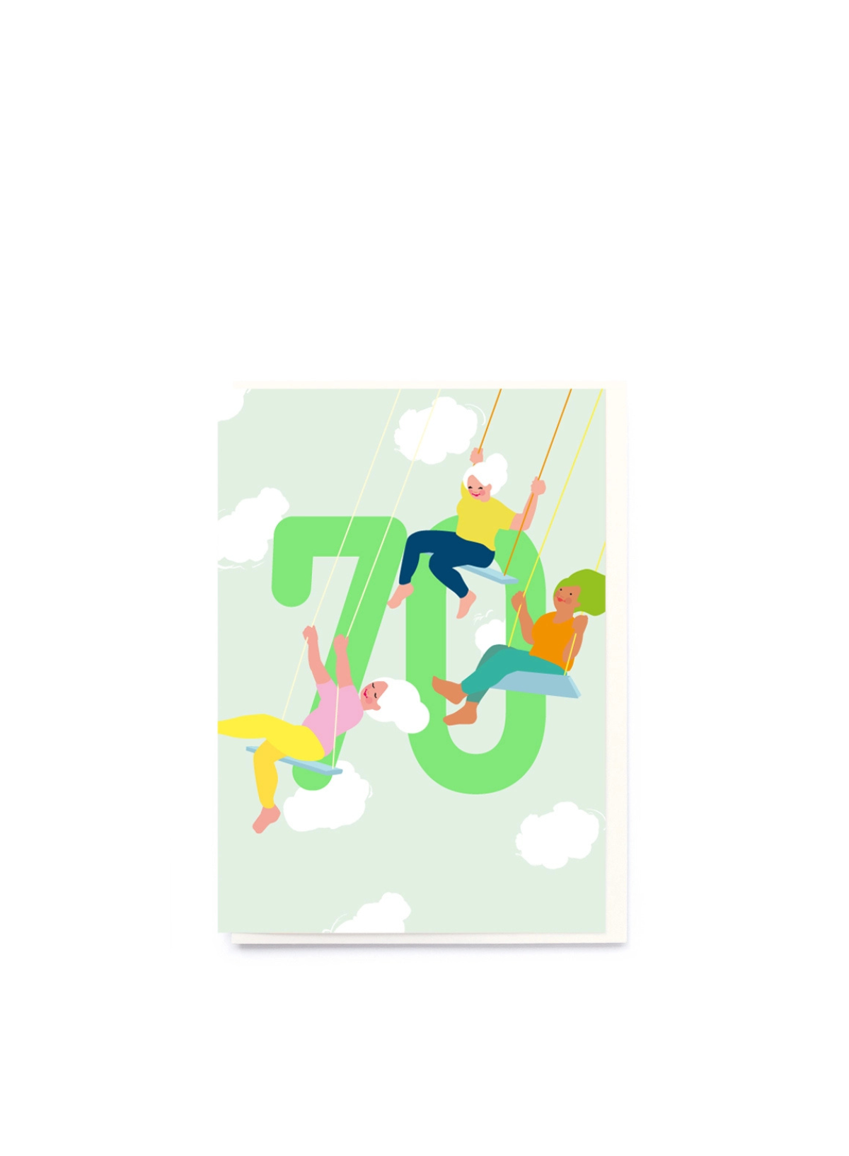 Age 70 Green Birthday Card from Noi