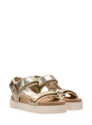 Beau Leather Sandals in Gold from Maruti