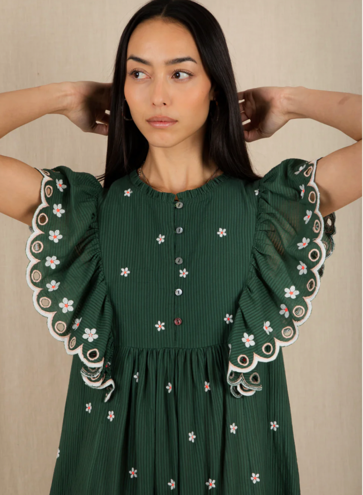Bonté Mavis Dress in Field Green