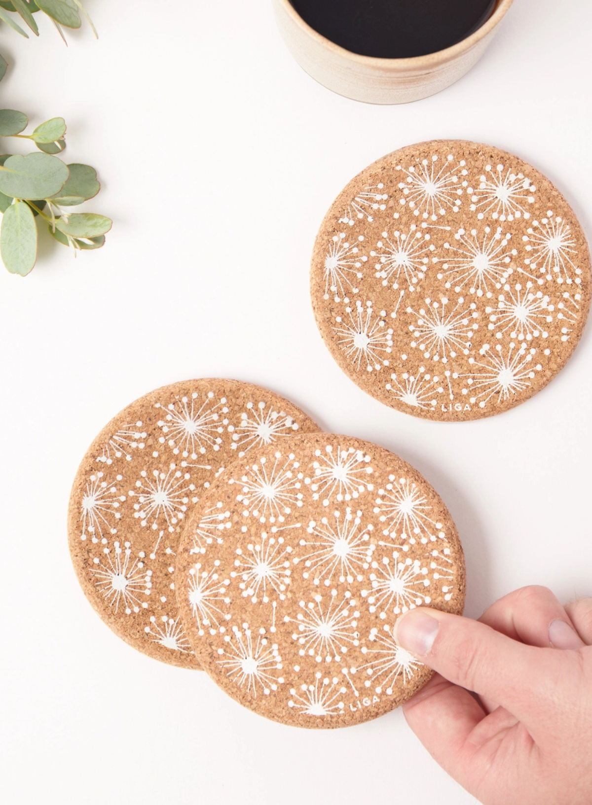 Liga Cork Coaster in Dandelion