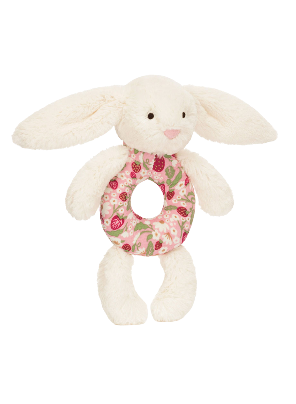 Jellycat Blossom Cream Bunny 'Berry' Ring Rattle