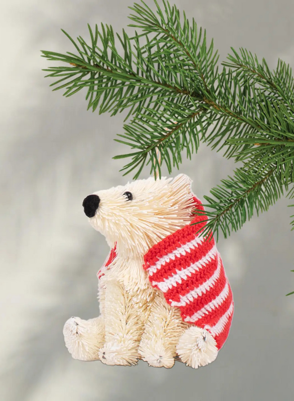 Bristle Blanket Polar Bear Christmas Decoration from Studio THIE