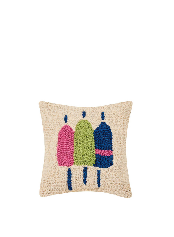 Pink Green Blue Buoys Hook Cushion from Peking Handicraft