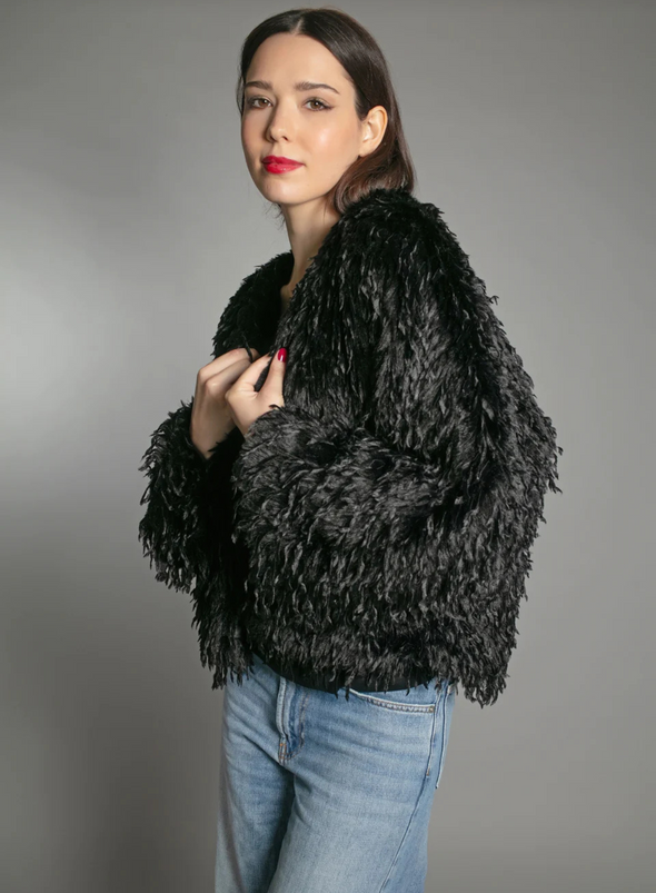 Marmot Fur Jacket in Black from Nooki