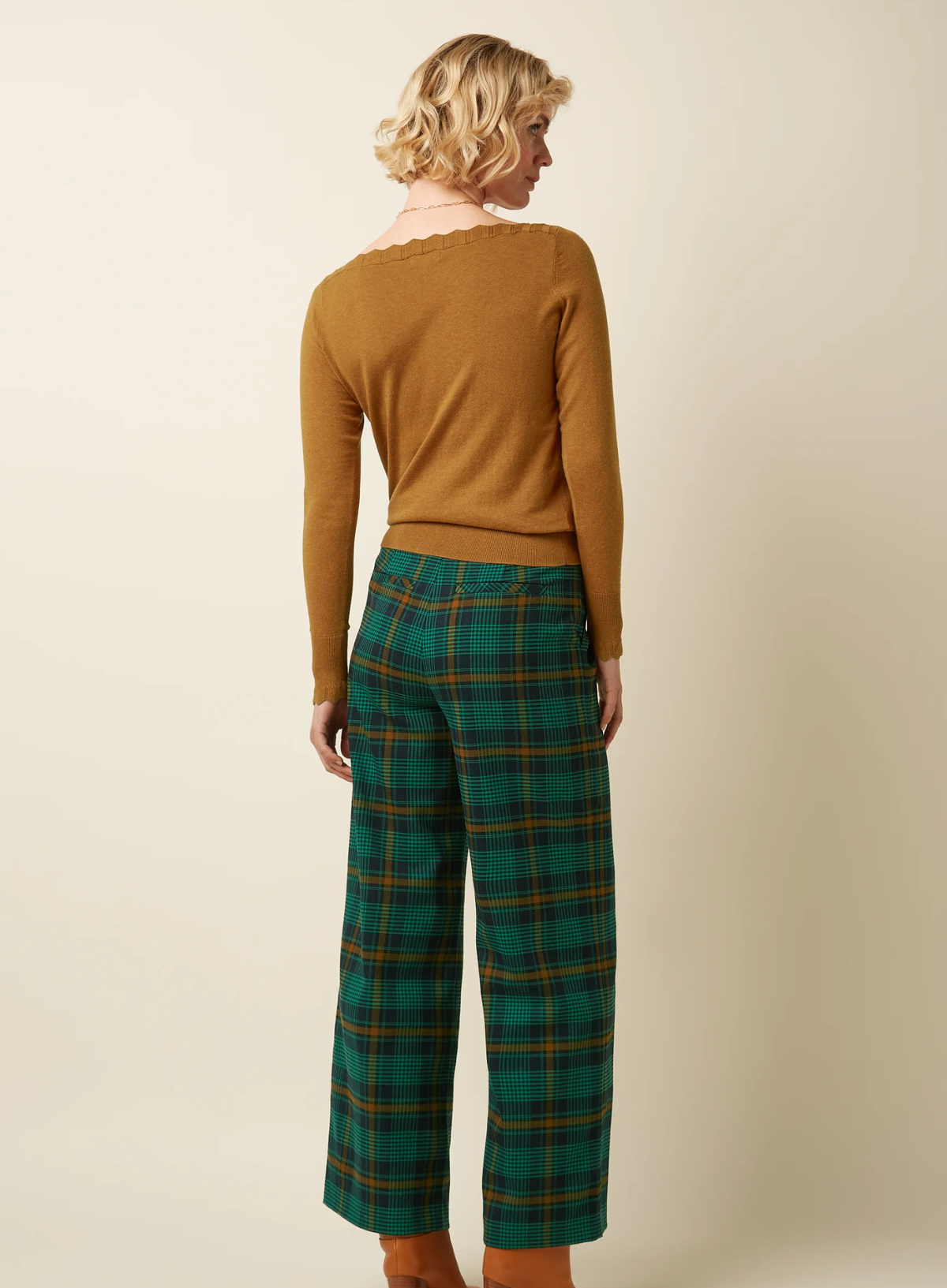Rosa Pants Leeds Check in Evening Blue from King Louie