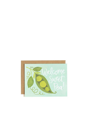 Sweet Pea Baby Greeting Card from 1Canoe2