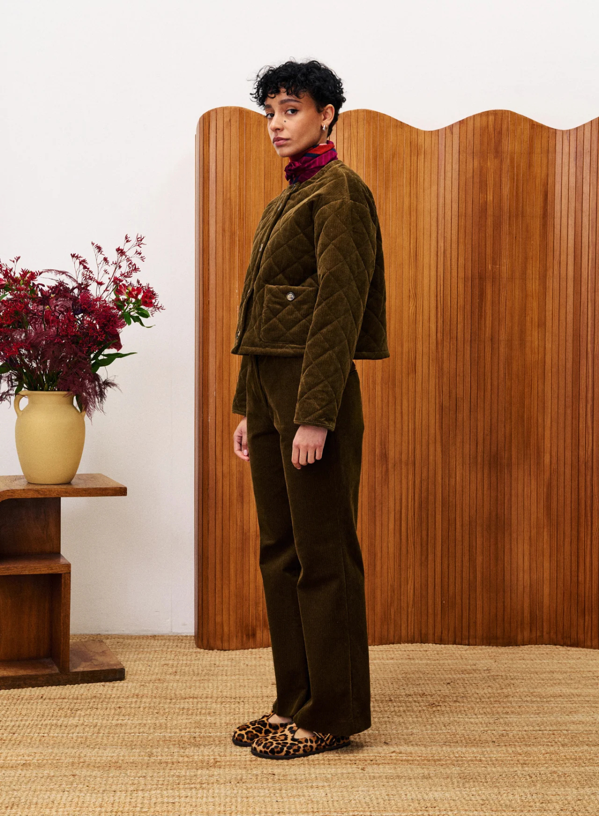 Crocus Puffer Jacket in Khaki from FRNCH
