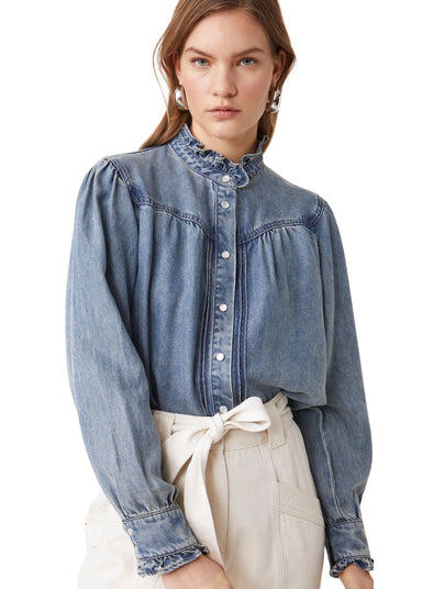 Laura Shirt in Bleu Jeans from Suncoo