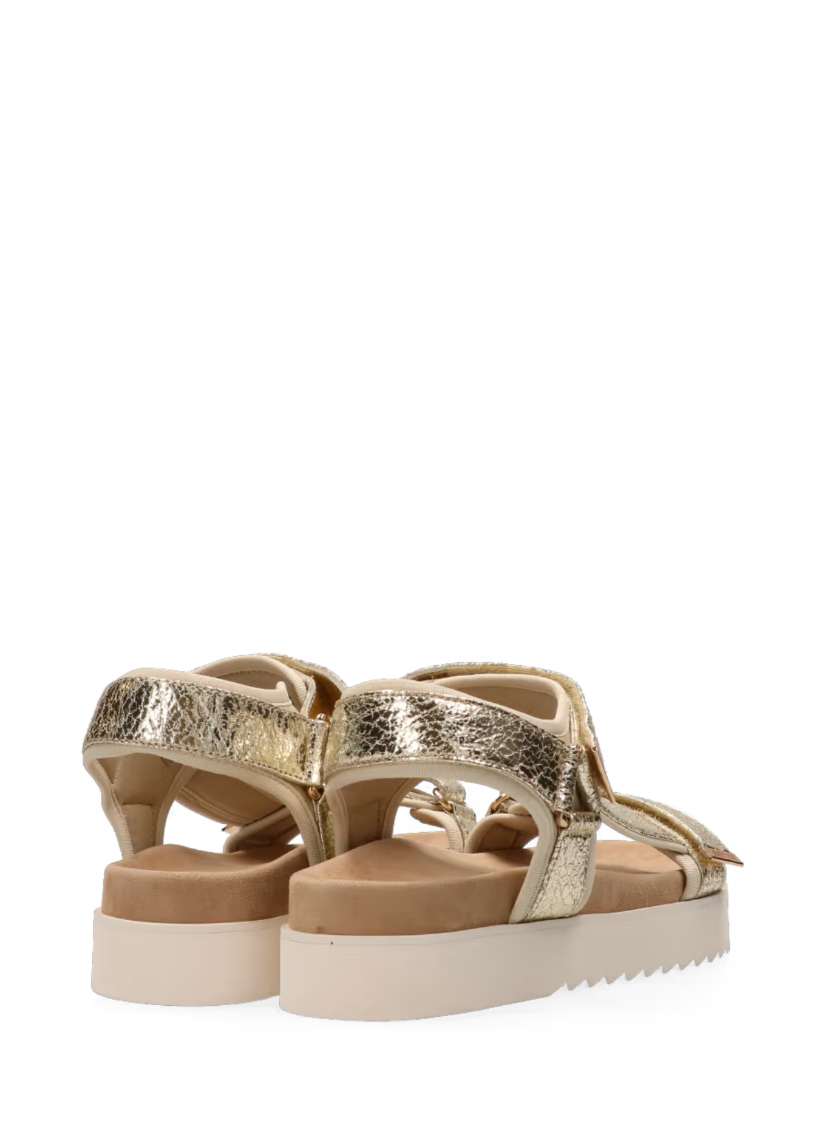 Beau Leather Sandals in Gold from Maruti