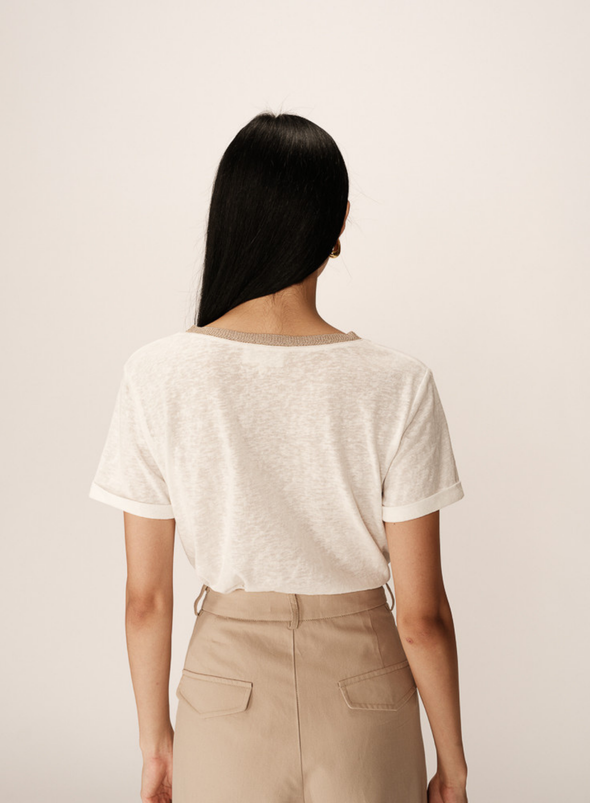 Pepito T-Shirt in Ecru from Grace & Mila