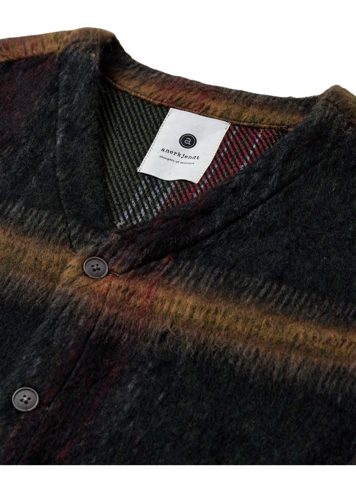 Dan Heavy Twill Check Overshirt in Forest Night from Anerkjendt