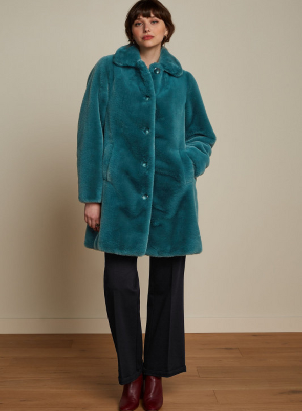 Anais Coat Long Philly in Sea Blue from King Louie