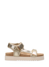 Beau Leather Sandals in Gold from Maruti