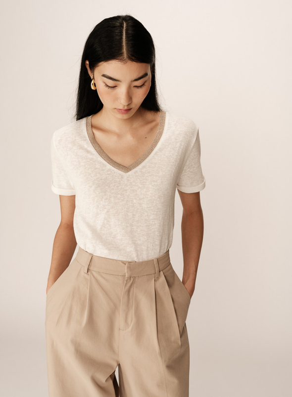 Pepito T-Shirt in Ecru from Grace & Mila