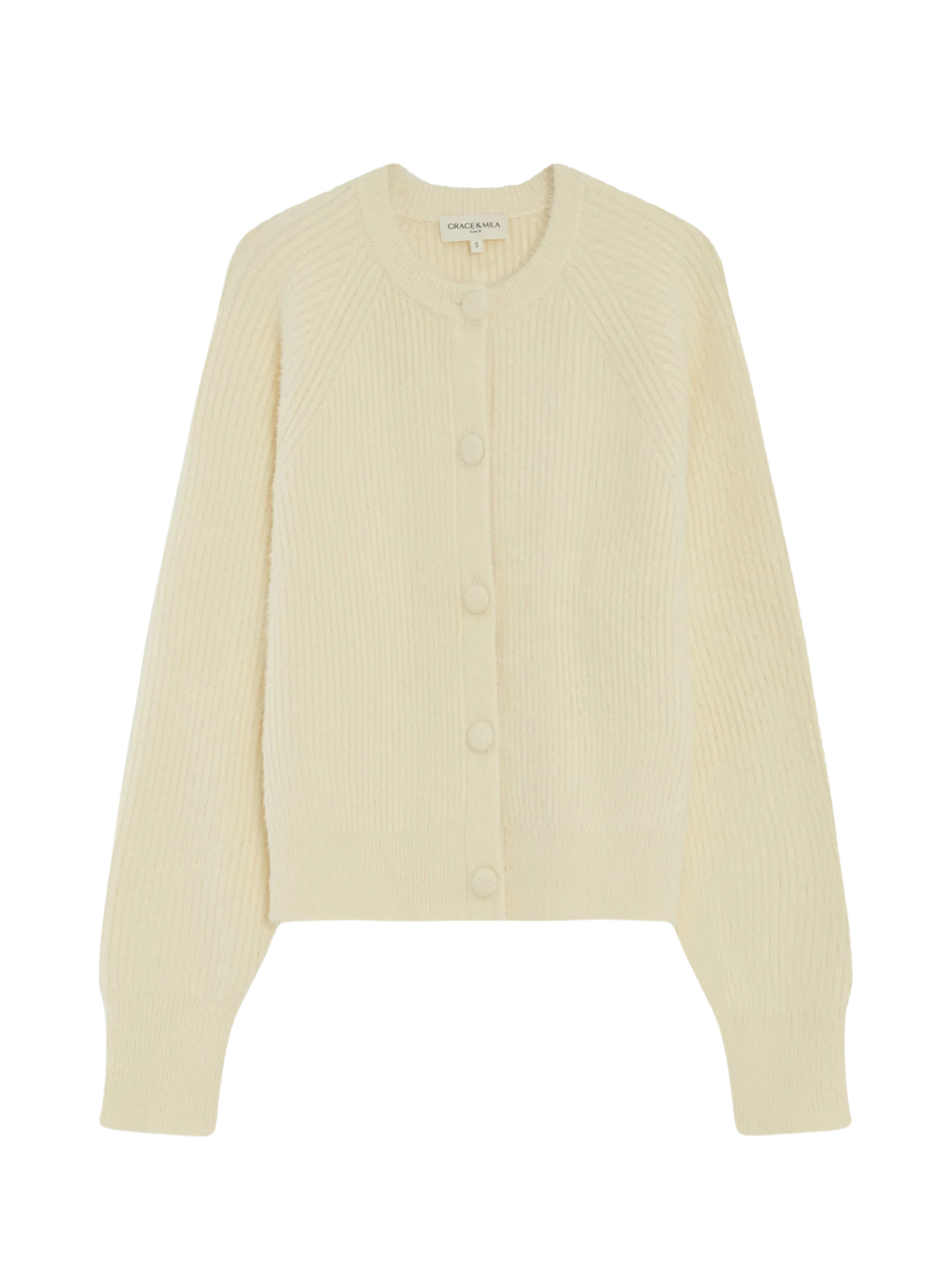 Grace & Mila Aleron Cardigan in Vanilla