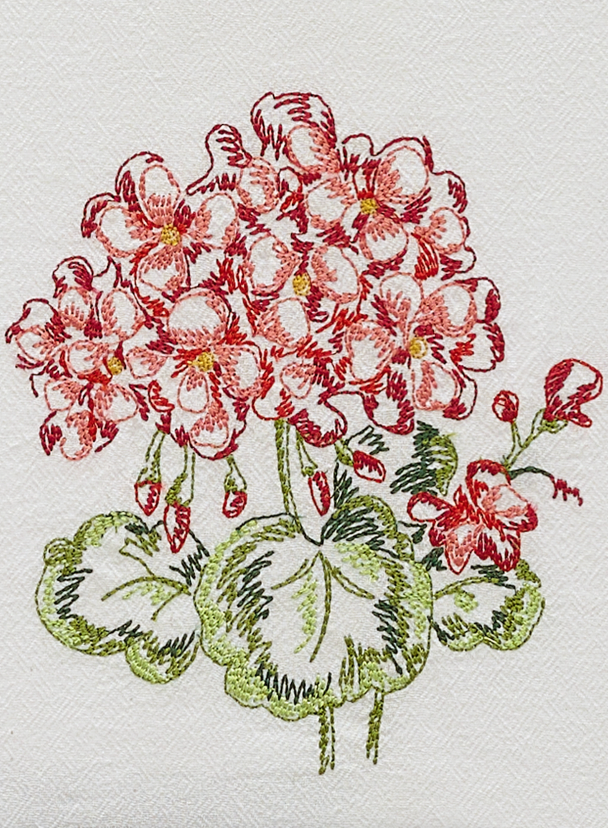 Peking Handicraft Geranium Kitchen Towel