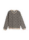 Jersey Patterned Knit in Black/Beige from Indi & Cold