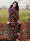 Beau Dungarees in Black/Tan Large Leopards from Sugarhill