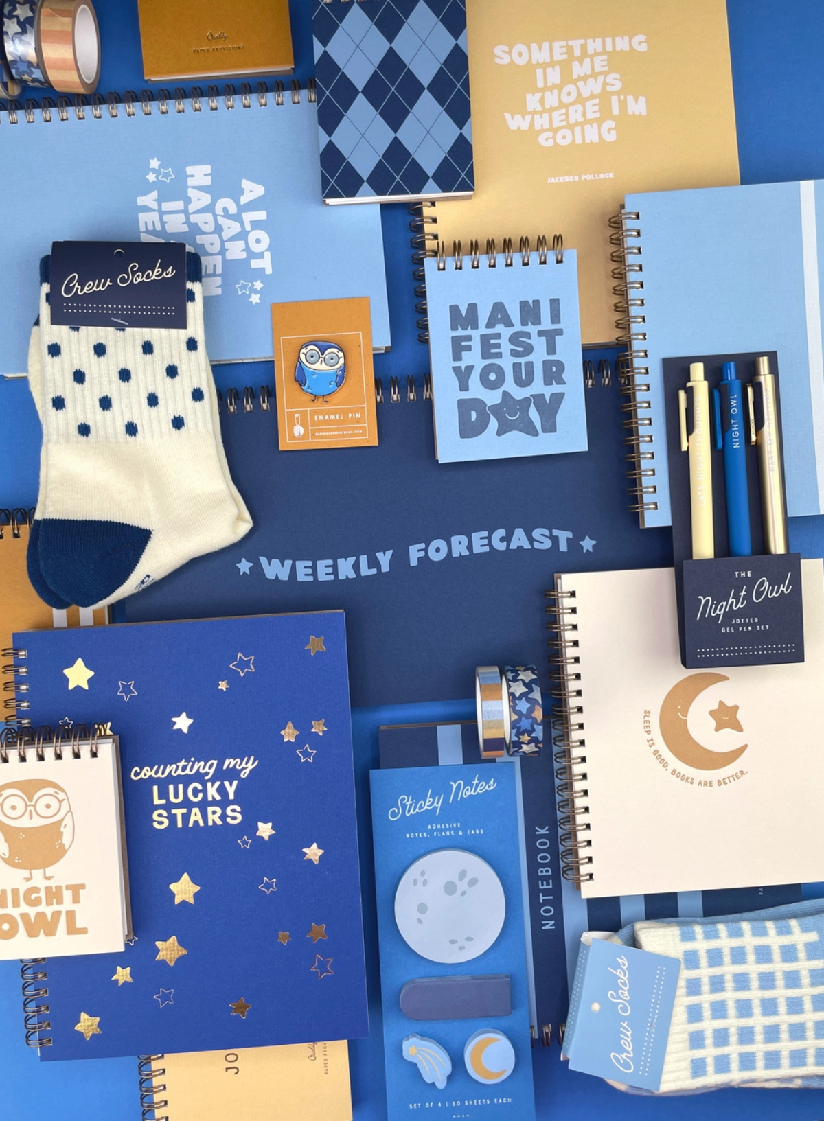 Ruff House Print Shop Moon Sticky Note Set - Page Flags and Tabs