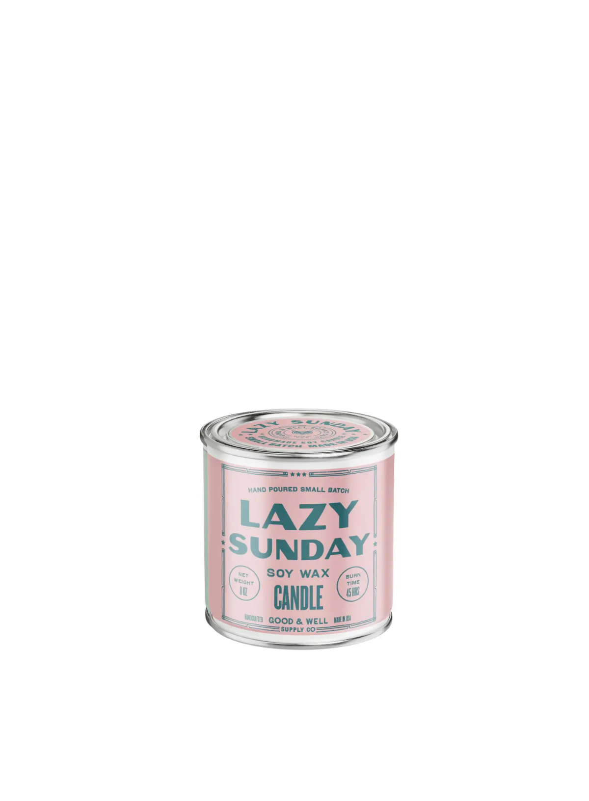 Lazy Sunday Soy Candle 1/2 Pint from Good & Well Supply Co.