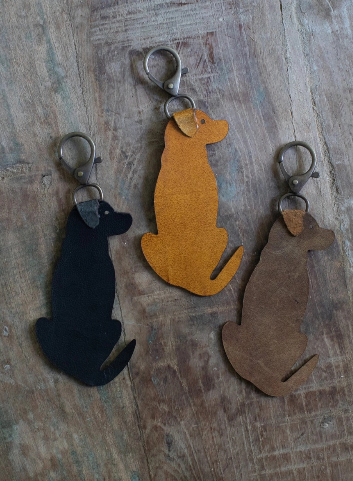Leather Labrador Keychain from Sugarboo & Co