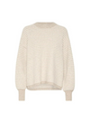 Ellery Knit Pullover in Feather Grey/Chalk Structure from Kaffe