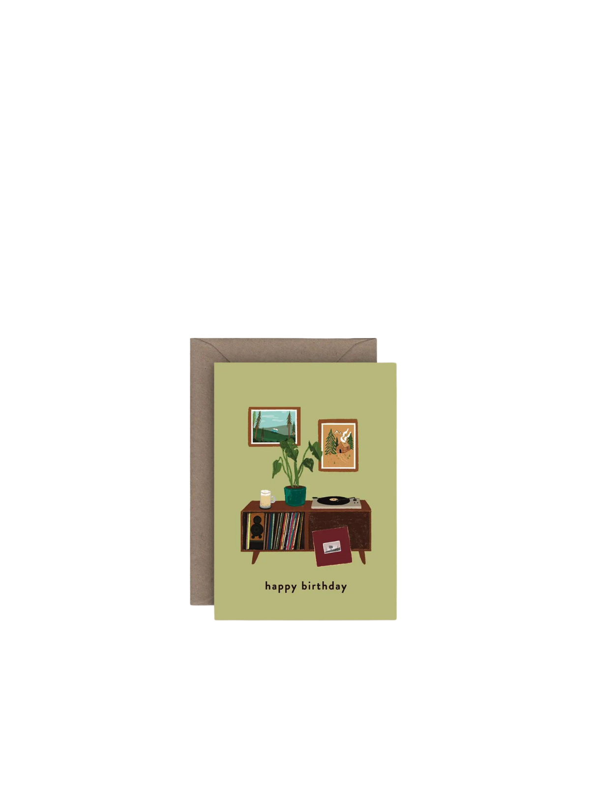 Charis Raine Illustration Happy Birthday Records Card
