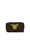 Leopard Print Make-Up Bag & Gold Bee Pin Small from Sixton