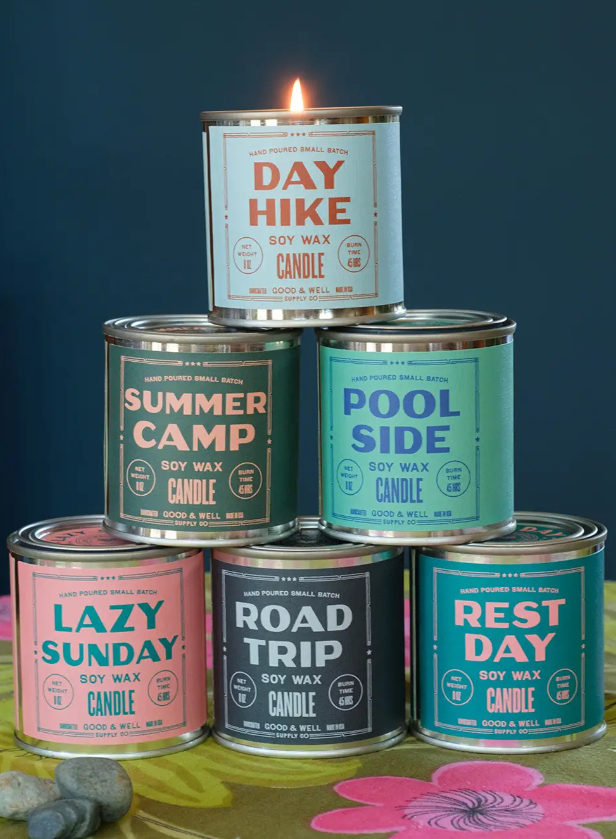 Poolside Soy Candle 1/2 Pint  from Good & Well Supply Co.