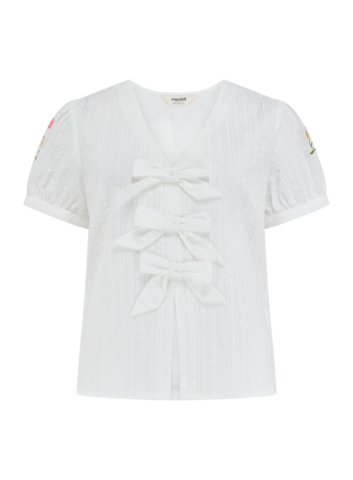 Sugarhill Adaline Bow Top White