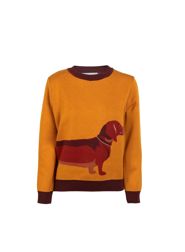 Esther Knit in Mustard Sausage Dog from Palava