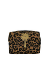 Leopard Print Make-Up Bag & Gold Palm Tree Pin Large from Sixton