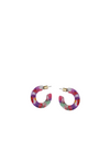 Erica flat Resin Hoop in Pink & Purple from Big Metal