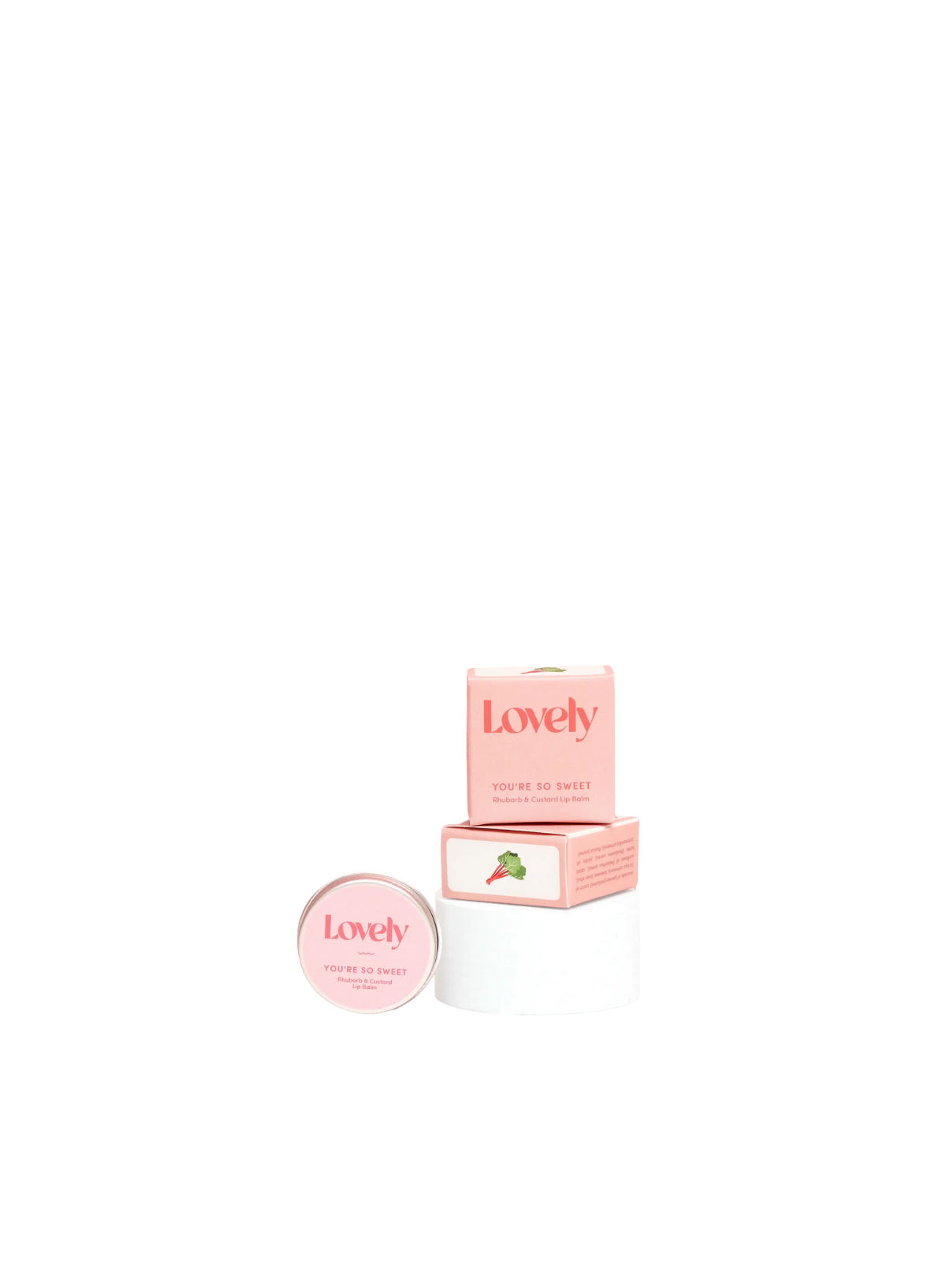 You're So Sweet Lip Balm in Rhubarb & Custard from Lovely Skincare