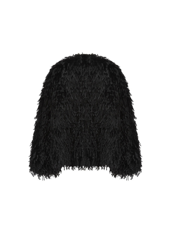 N S Marmot Fur Jacket in Black from Nooki Nomad and the bowerbird Bringing the outside in