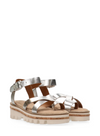 Kiki Leather Sandals in Silver from Maruti