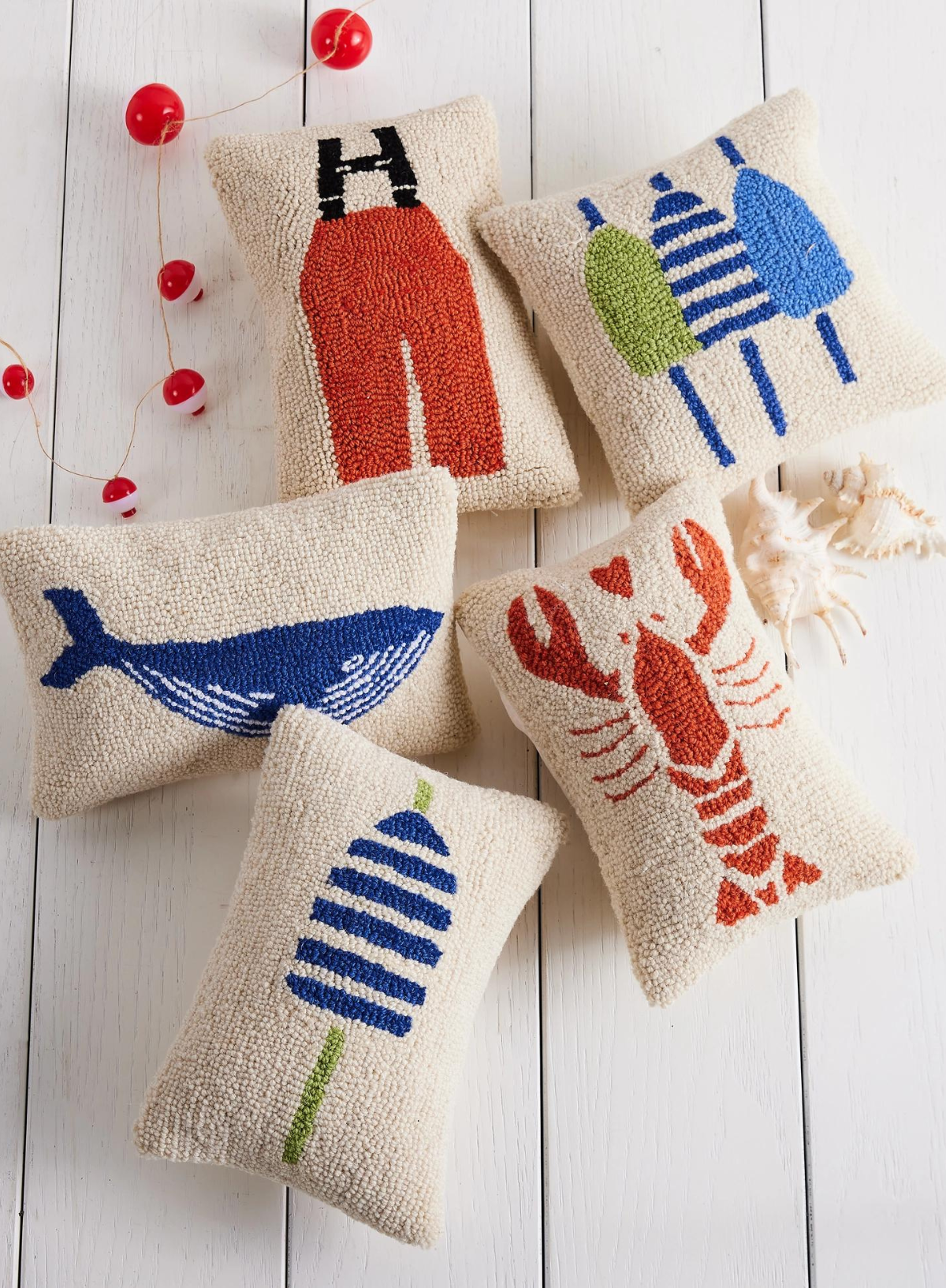 Lobster Heart Hook Cushion from Peking Handicraft