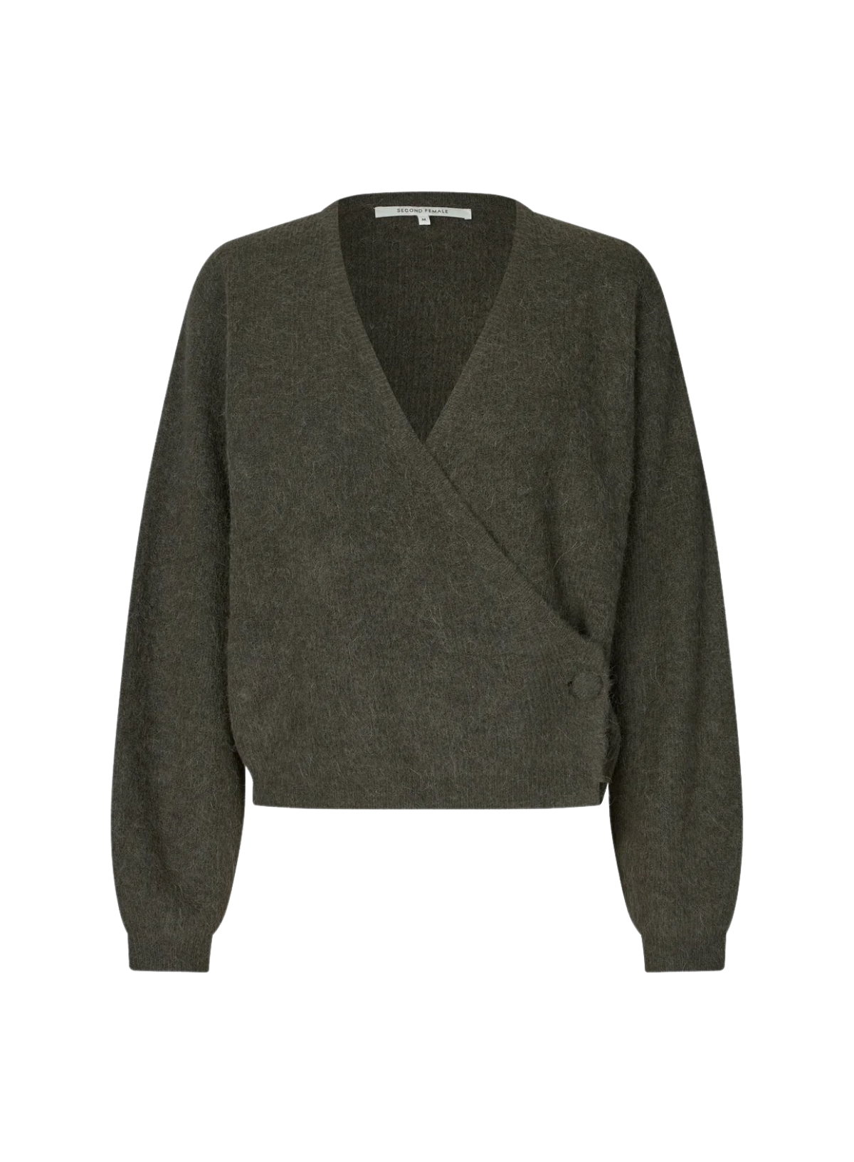 Second Female Gabby Wrap Knit in Black Olive