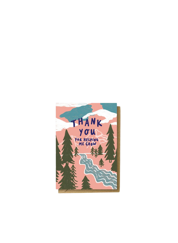 Thank you for Helping Me Grow Card from Charis Raine Illustration