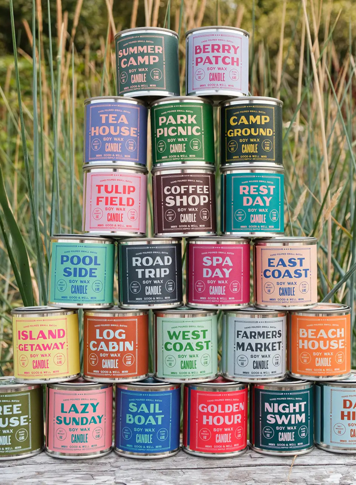 Tulip Field Soy Candle 1/2 Pint from Good & Well Supply Co.