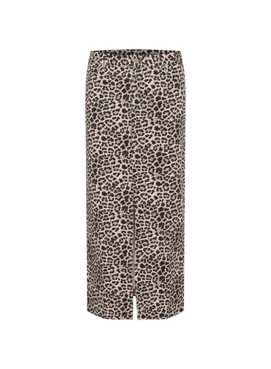 Leonora HW Denim Skirt in Classic Leopard from Kaffe