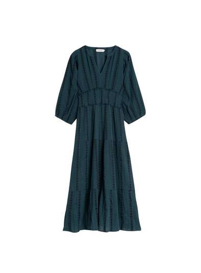 Midi Dress in Petrol Blue from Indi & Cold