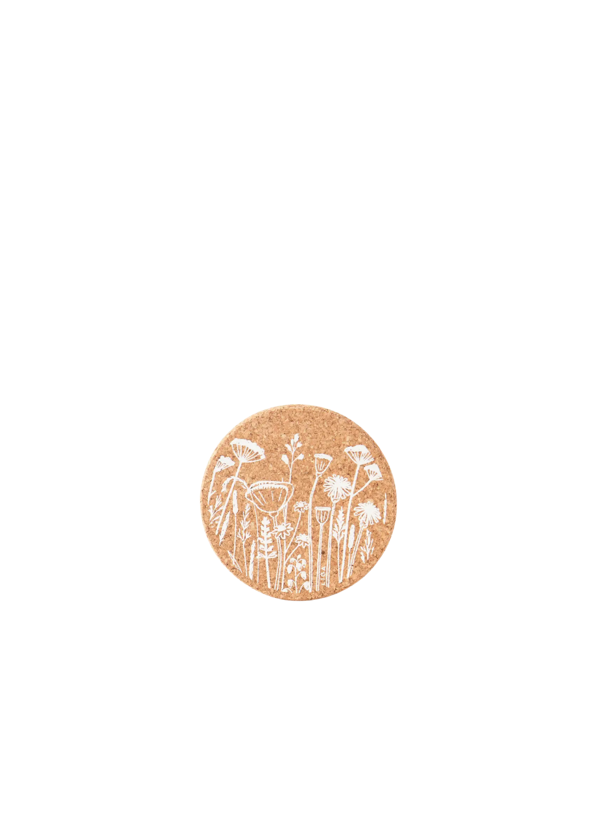 Liga Cork Coaster in Flowers