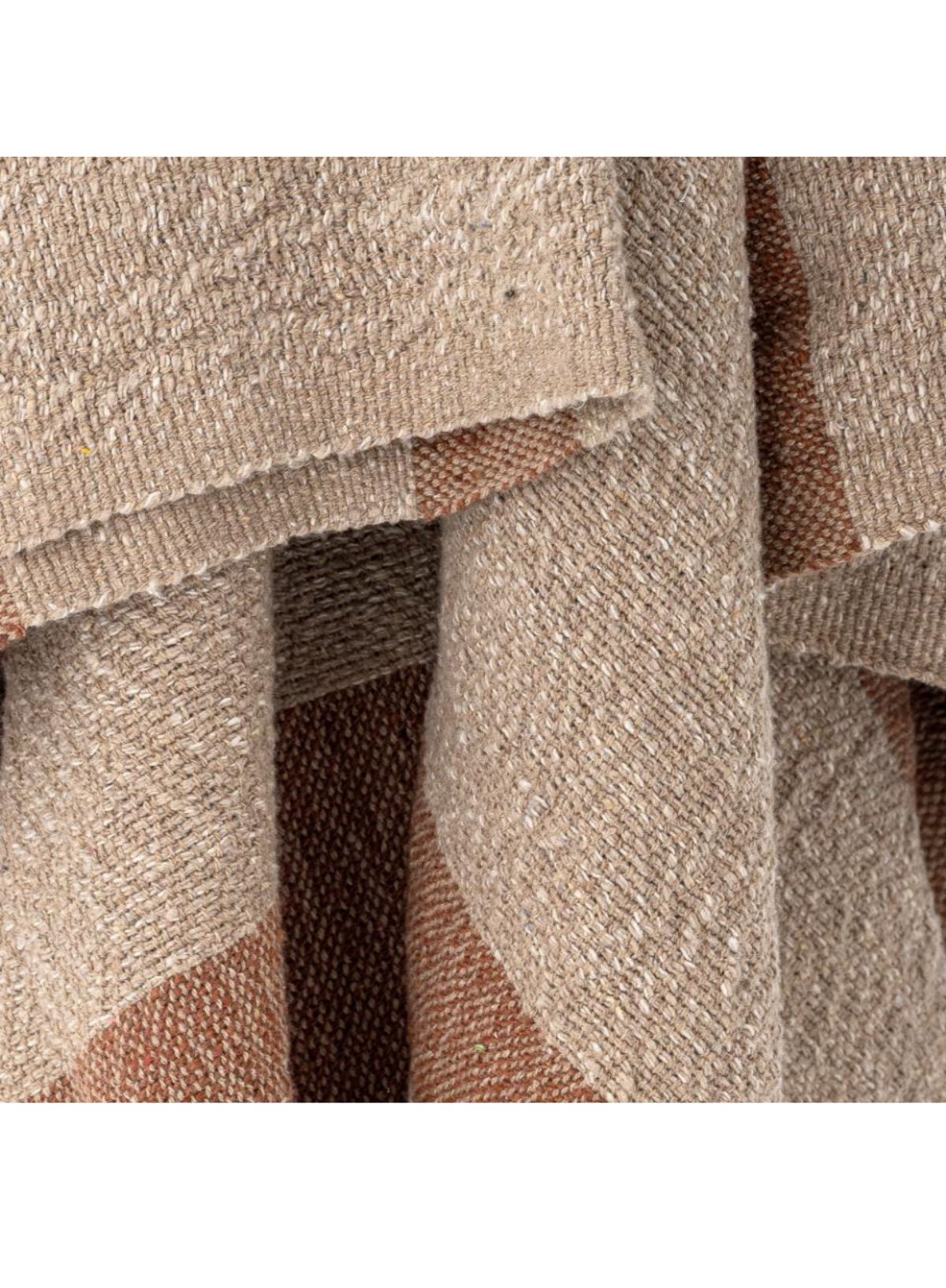 Brown Temi Recycled Cotton Throw from Bloomingville